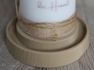 Candle holder/candle plate for wedding, baptism