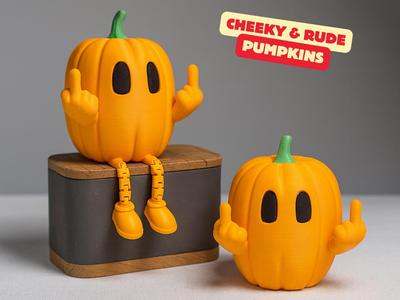 CHEEKY & RUDE PUMPKINS ARTICULATED / HALLOWEENDECO