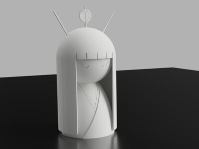 Minimal Geisha Figurine