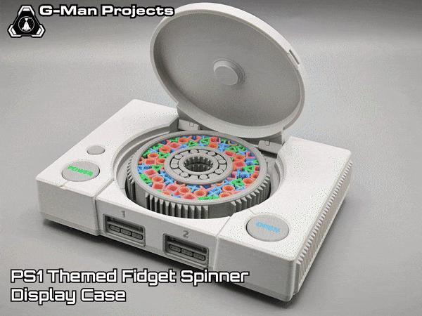 PS1 Themed Spinner Motorized Display Case