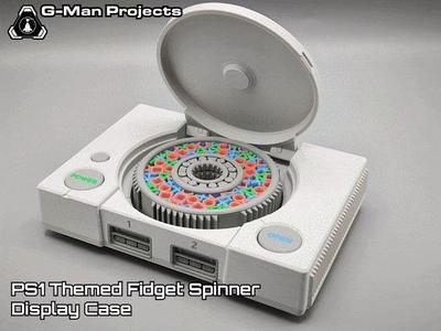 PS1 Themed Spinner Motorized Display Case