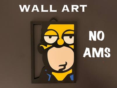 Homer Simpson Wall Art 10x15cm NO AMS Version