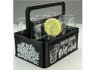 Gin Tonic 6-pack Carrier for Cocktail Glasses