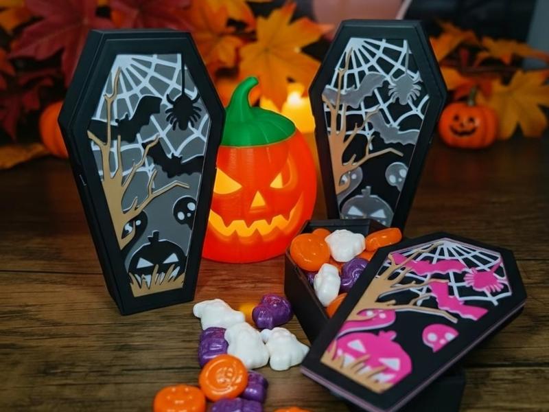 Small Halloween Coffin Box