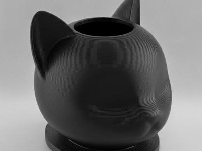 Minimalist Cat Head Desk Organizer