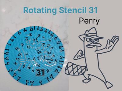 Rotating Stencil 31 Perry the Platypus