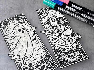 Ghost Witch DIY Bookmarks