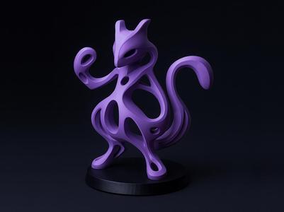 Mewtu Art Sculpture Pokemon