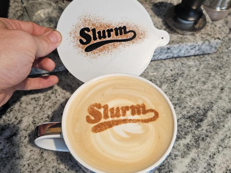 Perfect Slurm Futurama Latte Art Stencil