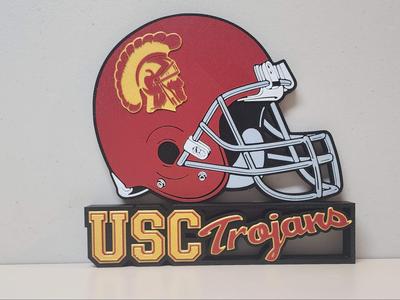 USC Trojans Helmet Desk or Wall Display
