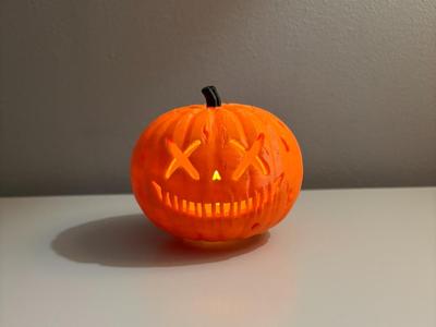 Stitched mouth Halloween Pumpkin LED 