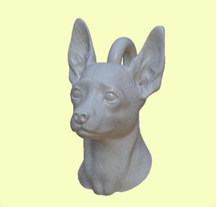 Pinscher Bust Keychain - Pinscher Bust Keychain