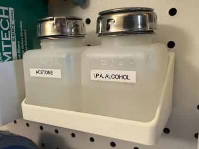 Dual 4oz Menda Solvent Dispenser PegLock Mount