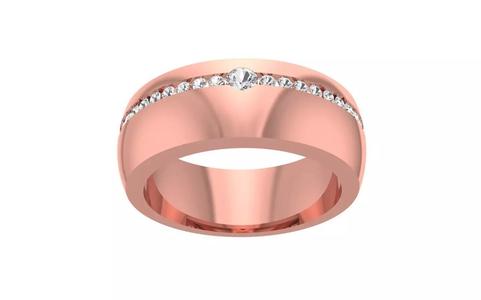 Round Cut Women Wedding Band 3dm STL OBJ FBX Render Details