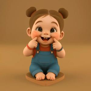 Joyful Baby Smile STL - Cute 3D Print Model
