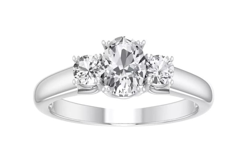 Women Wedding Engagement Three Stone Ring