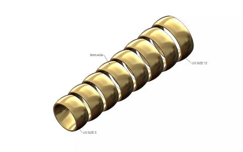 9mm wide comfort fit rounded wedding band US sizes 5to12