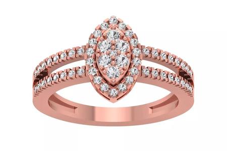 Wedding Engagement Double Band Ring for Women