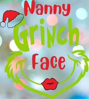 Christmas Nanny Grinch Face Stamp Cookie Cutter Set
