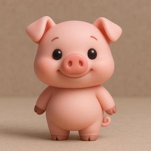 Cute Pig STL File – Cartoon Animal Figurine