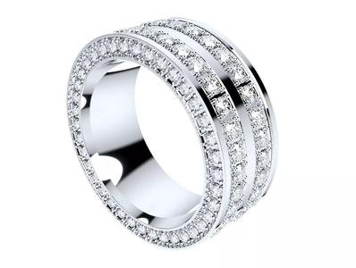 Wedding Ring For Men And Women 9 mm Wide Design-PSJM001V12VB
