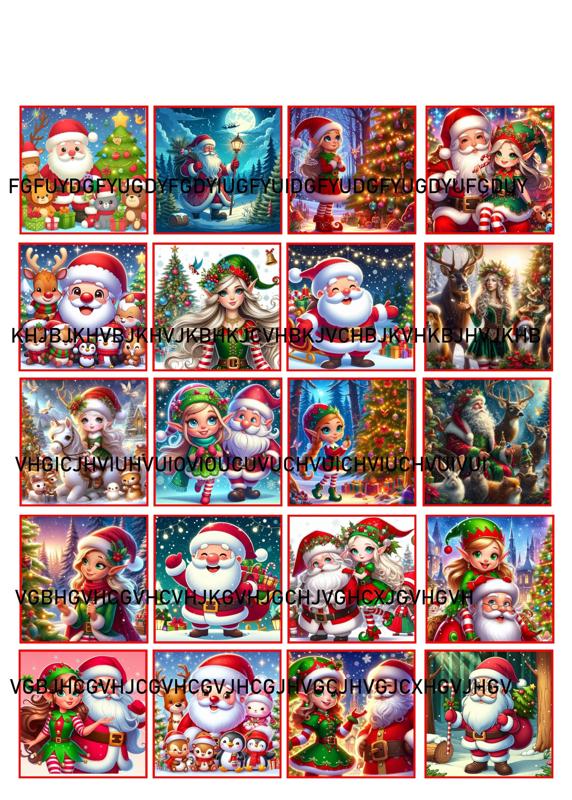 Christmas stickers-resolution 10656x14908 PDF