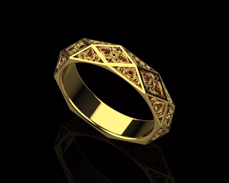 Wedding ring   facets