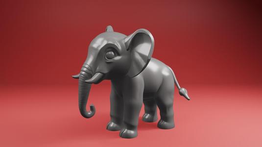 Cute Baby Elephant 3D Model – Adorable STL File for 3D Printing