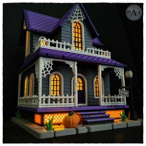 ILLUMINATED HALLOWEEN DIORAMA! THE HAUNTED HOUSE!