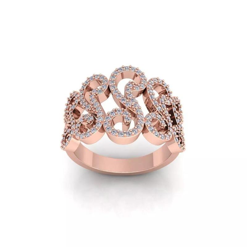 Woman Engagement Ring 3d Model and Render 33