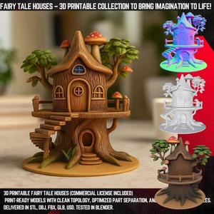 Fairytale Fantasy Treehouse 3D Model