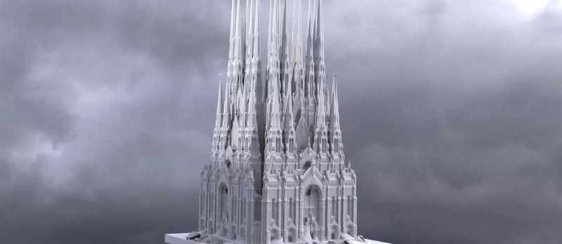 Fantasy Cathedral tall Turrets
