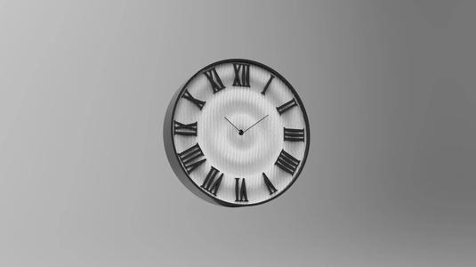 Wall clock 20 cm parametric model