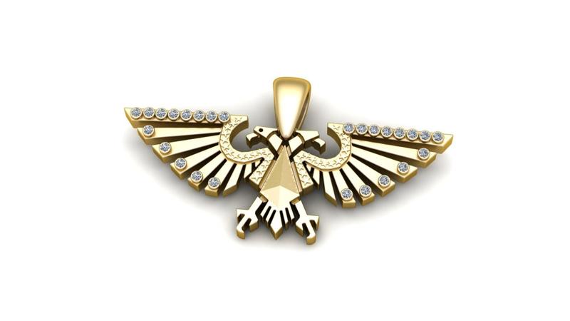 Gold Eagle Wing Pendant
