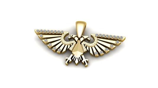 Gold Eagle Wing Pendant