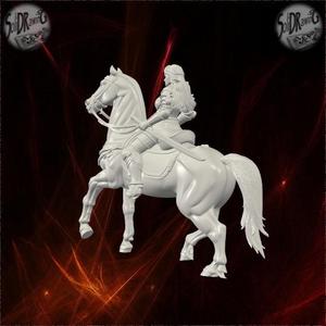 Female Knight on Armored Horse – SoliDRawinGs SG1009