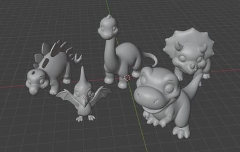 Cute dinosaurs - figure set