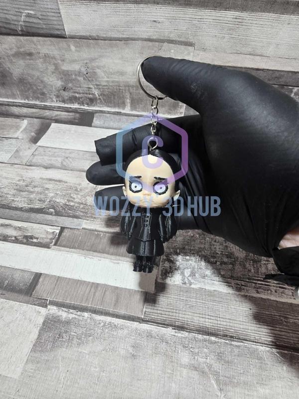 Wednesday from Adams family Halloween mode & Keyring