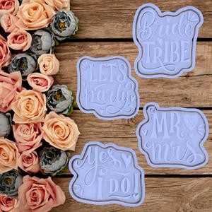 Wedding Cookie Cutters Set 4 pcs.
