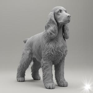 English Cocker Spaniel in 3D model style