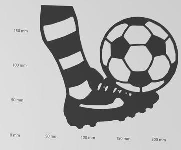 Wandtattoo Fußballschuhe mit Ball 2