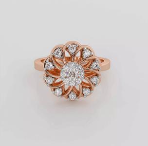 Flower Diamond Ring 3dm stl obj renders details