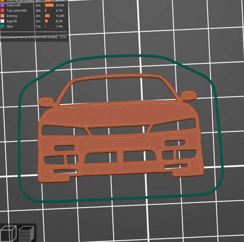 Nissan Silvia S14 Kouki key silhouette