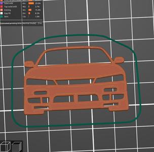Nissan Silvia S14 Kouki key silhouette