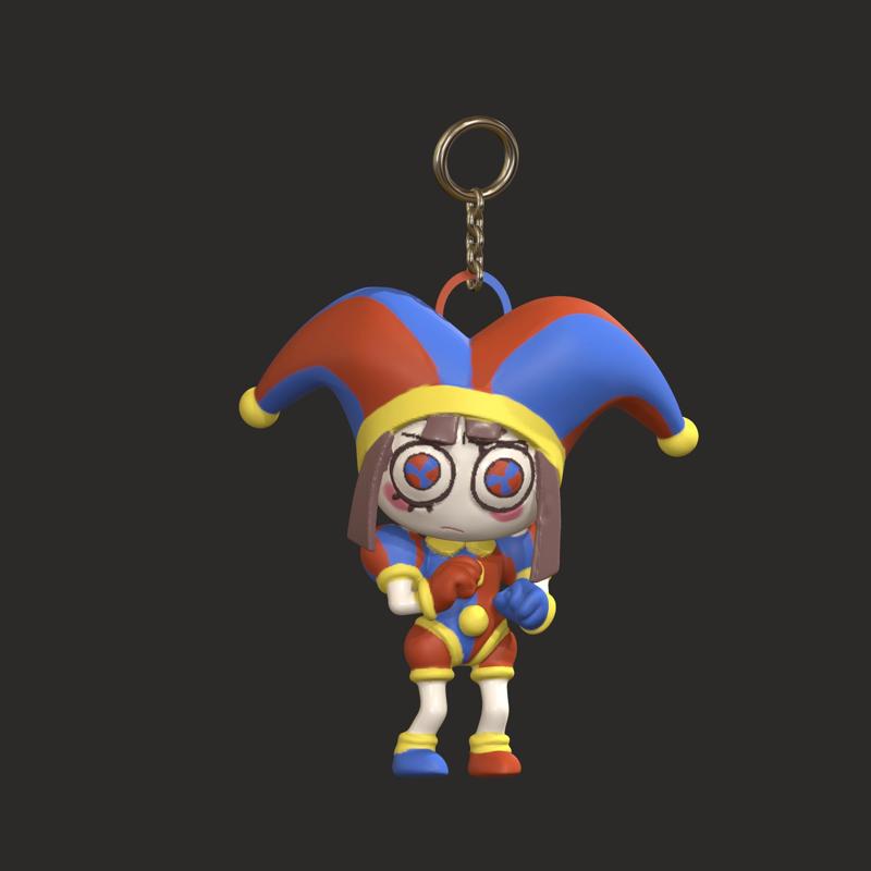 Pomni Figure and keychain  from the amazing digital circus