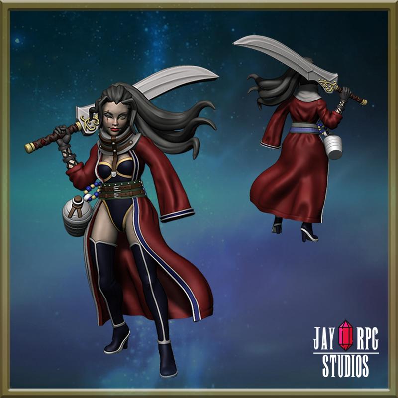 Female Auron - FFX Final Fantasy [PRE-SUPPORTED]