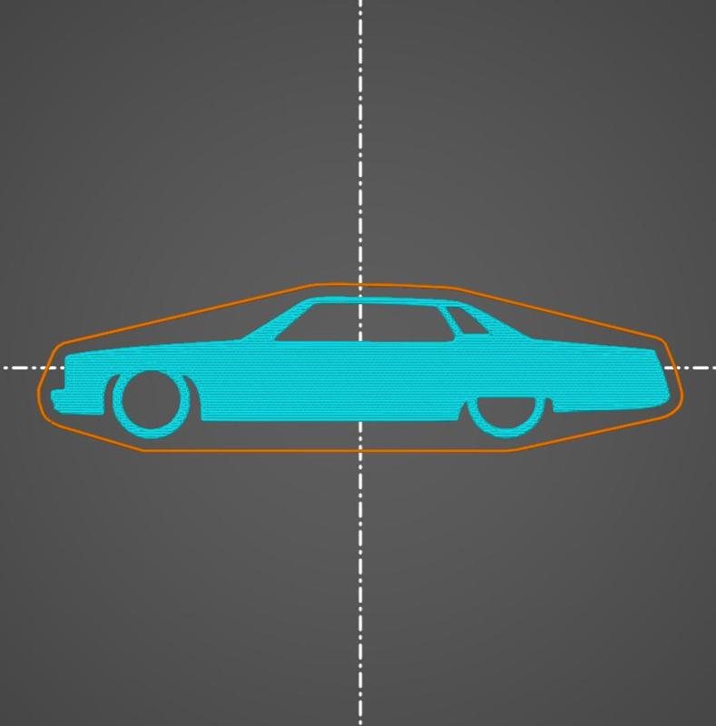 Buick Electra Park Ave 1976 key silhouette