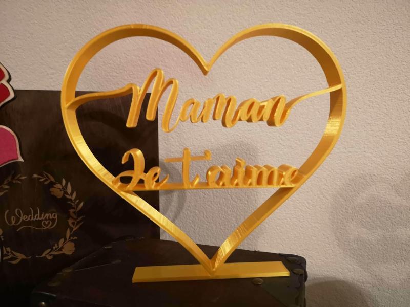 Coeur "Maman je t'aime"