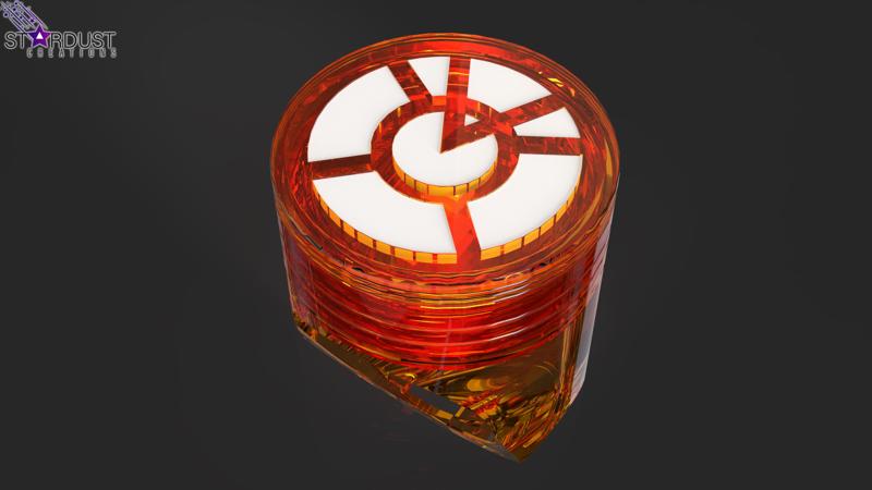 Orange Lantern Ring with LED light Agent Orange