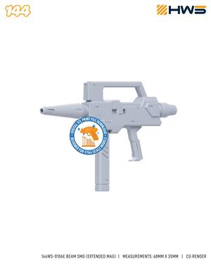 144WS-010AE Beam SMG (Extended Mag). 3D Printed Custom Parts for High Grade Kits.
